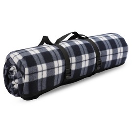 Albert Austin Picnic Blanket Portable Extra Large Beach Blanket Water Resistant Backing Outdoor Blanket 195x150cm Beach Rug with Handle Compact Picnic Rug for Travel Camping Park Hiking (Blue)