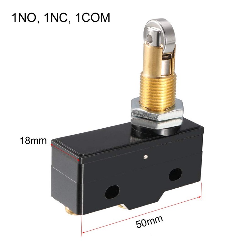 sourcing map Z-15GQ21-B 1NO + 1NC Panel Mount Roller Plunger