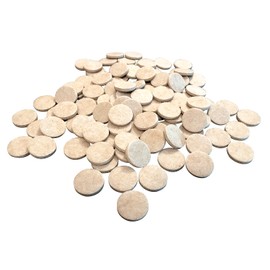 Felt So Good 8801E Self Adhesive Felt Furniture Pads, 1", Beige, 100 Pack