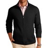 Runcati Mens Full Zip Cardigan Sweater Casual Mock Neck Ribbed