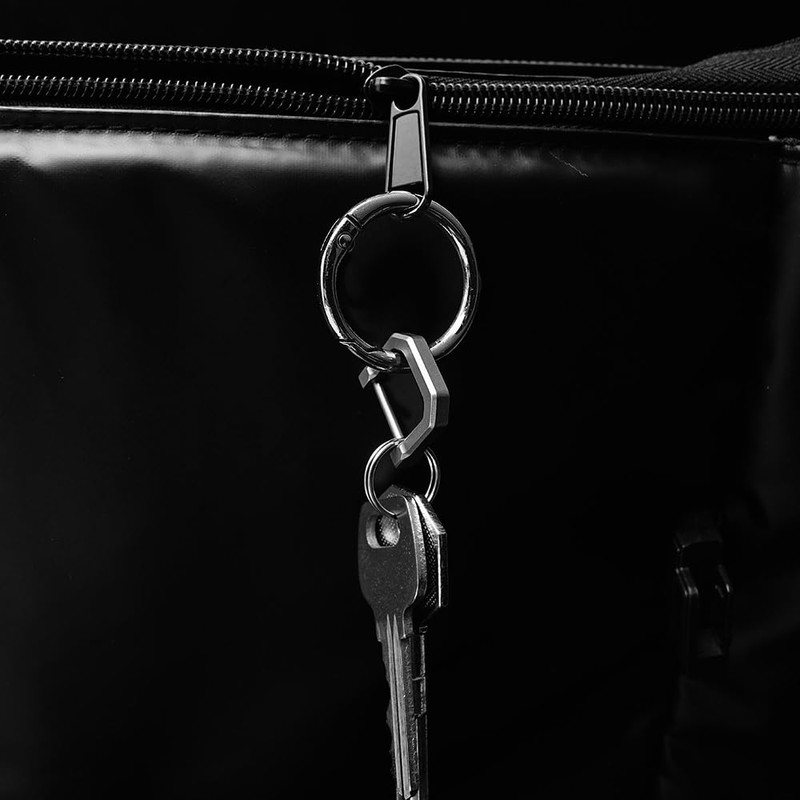 DONGKER D-Ring Key Hanger, Titanium D Shape Key Ring, U