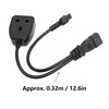 IEC320 C14 Male to C5 and Female Power Cord C14
