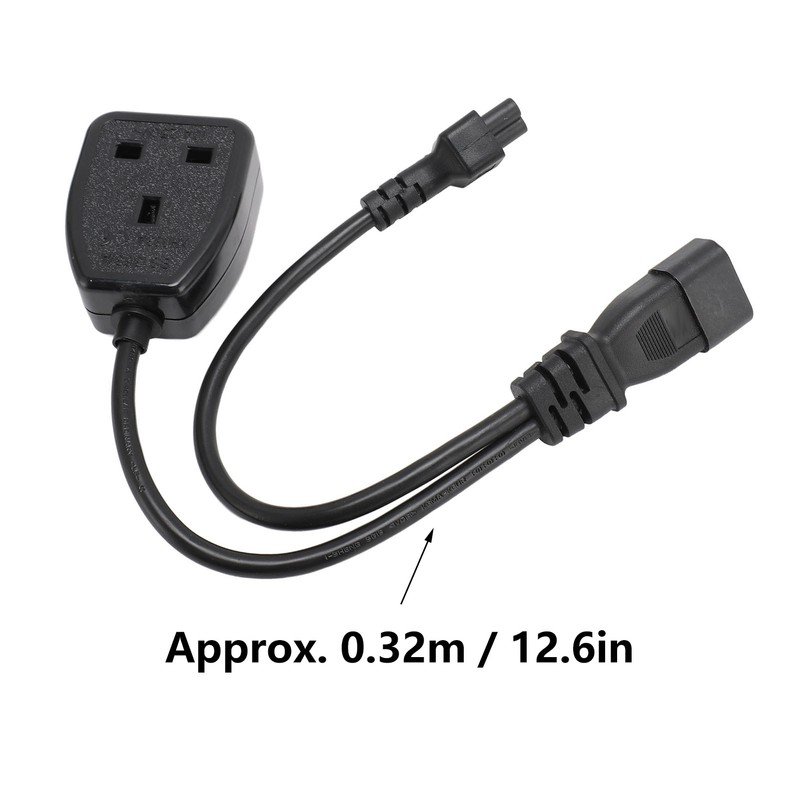 IEC320 C14 Male to C5 and Female Power Cord C14