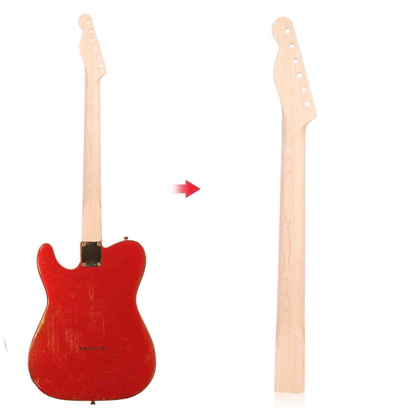 22 Frets Black Mark Dots Maple Electric Guitar Neck TL