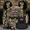2PCS Americas Paraguay Flag Patch Embroidered Morale Patch Military Tactical