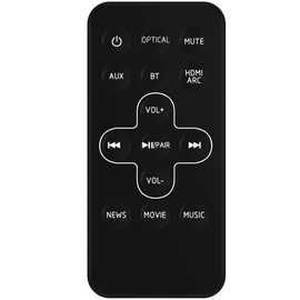 Replacement Remote Control Applicable for TCL Alto 5 TS5000 TS501 2.0 Channel Sound Bar/Alto 5+ TS5010 2.1 Channel Home Theater Sound Bar Speaker System
