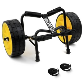 TOURFUN Kayak Cart, Collapsible Kayak Cart Dolly Kayak Trolley with 10 Inch Airless Wheels for SUP Paddleboard Canoe Kayak Transport Carrier
