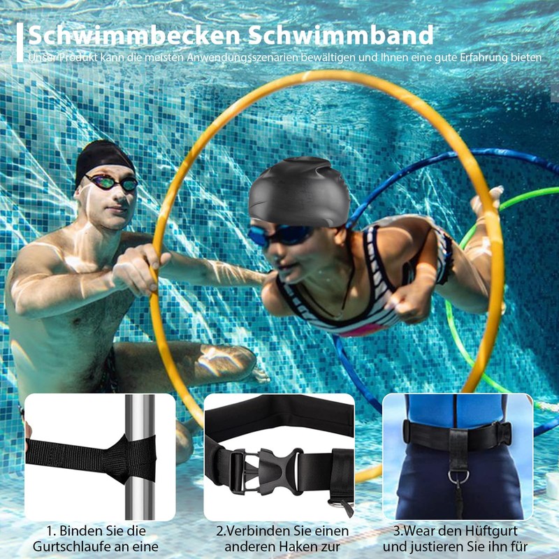 Swimming Belt for Pool, 3.6 m Swimming Trainer, Adjustable Swimming