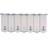 Clever-Kauf-24 Net Curtain Anchor Embroidered Bistro Curtain Blue White Height