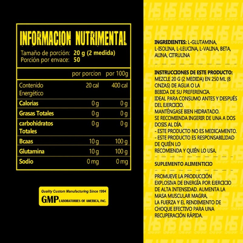 Aminoácidos Bcaas Glutamina Hiper Sport 1kg Sabores Sabor Moras