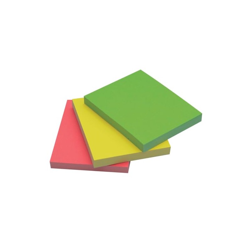Q-Connect Quick Notes 38 x 51 mm Neon (3 Pack)