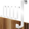 4smile Door Hooks for Hanging, Set of 6 - White