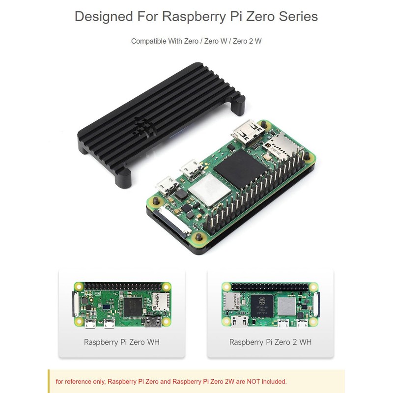 waveshare Aluminum Alloy Protection Case Compatible with Zero/Zero W/Zero 2