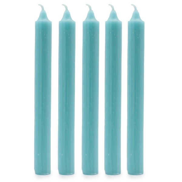 Solid Colour Dinner Candles, Pack of 5 Handmade Candles 20cm