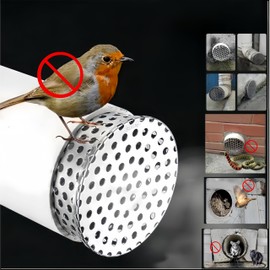 Rain Gutter Downsport Protector 9cm Stainless Steel Filter Gutter Drop Spill Guard to Prevent Clogging Leaves Prevents Snakes, Mice and Birds from Entering the House Through Pipes