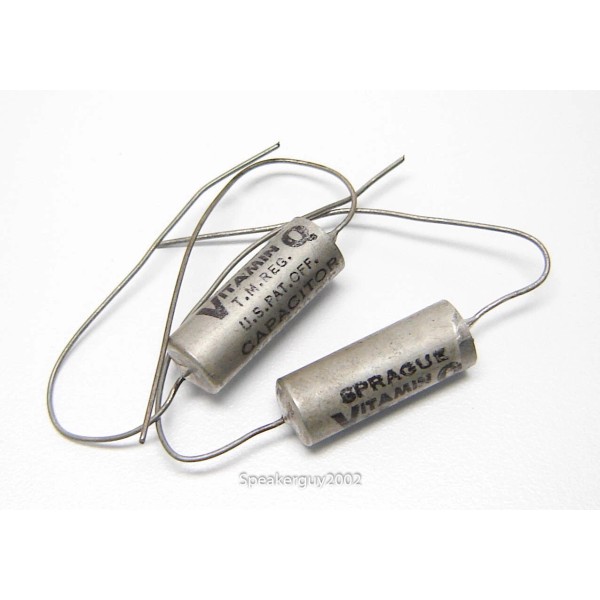 Sprague Pair Sprague Vitamin Q PIO Capacitors / .068 uf