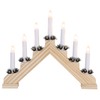 Star Trading 28610-12" x 14.5" 7 Light Electric Natural Wooden Ada Swedish Candelabra/Candlestick