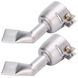 Pack of 2 Heat Gun Welding Nozzle 120 Degree Stainless Steel Welder Heating Burner Flat Tip Nozzle for PVC Plastic Plate Soldering Accessories