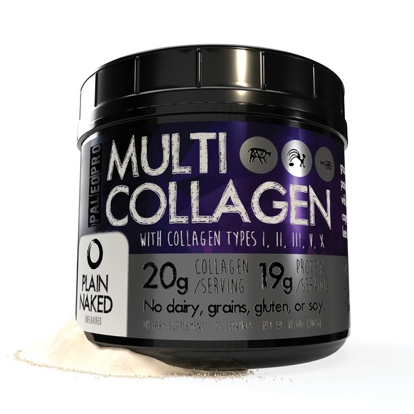 PaleoPro® Multi-Collagen with 5 Collagen Types (I, II, III, V, X) to Support Healthy Skin, Hair, Nails | Grass-Fed, Pastured, Cage Free, Wild Caught | Gluten Free. Paleo & Keto Macros (15 Servings)