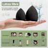 14 Huevos De Maquillaje De Esponja Negros (con Caja)