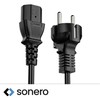 sonero Stromkabel Kaltgerätekabel 3 Polig, 5,0m, Schutzkontakt Schuko Stecker Netzstecker