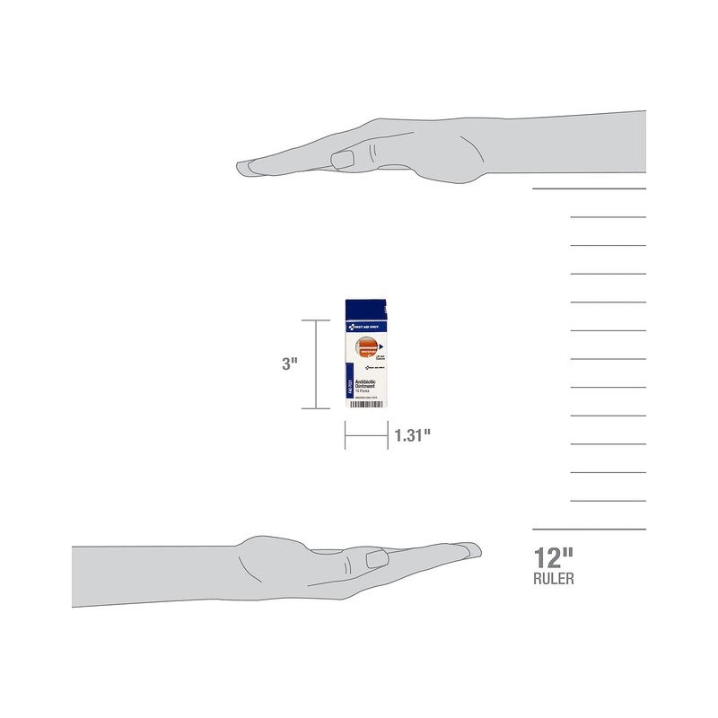 First Aid Only FAE-7021 SmartCompliance Refill Antibiotic Ointment Packets, 10