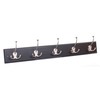 BIRDROCK HOME Tri Hook Coat Rack - 5 Hooks -