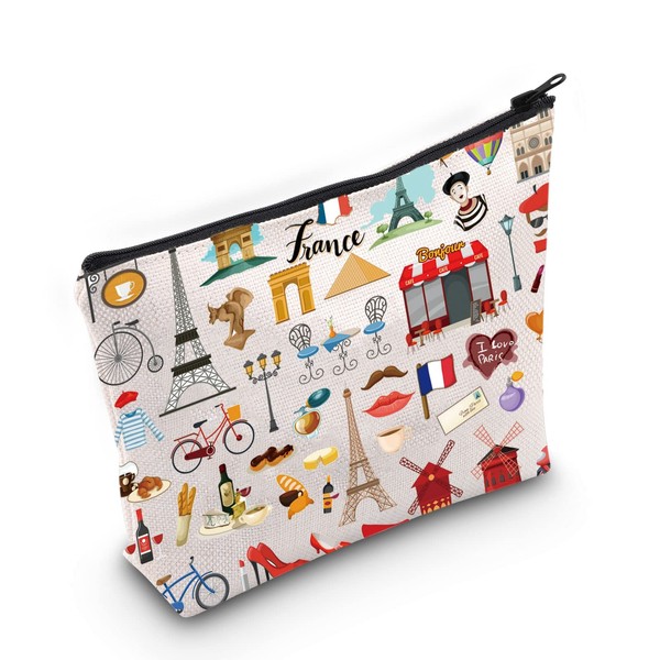 LEVLO Francia - Bolsa de viaje con temática francesa, regalo