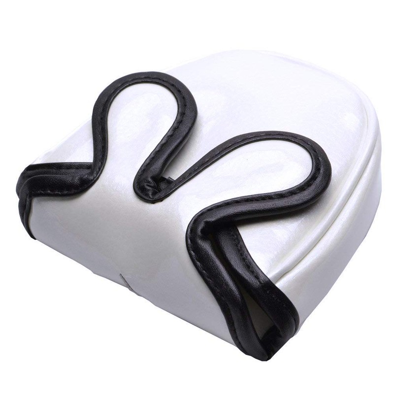 PLUSKER Skull Golf Mallet Putter Cover Magnetic Closure Creative White