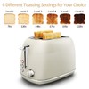 Toasters 2 Slice Retro Stainless Steel Toasters with Bagel, Cancel,