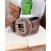 High Desert Tooled Leather Belt - Brown - Size: Large
