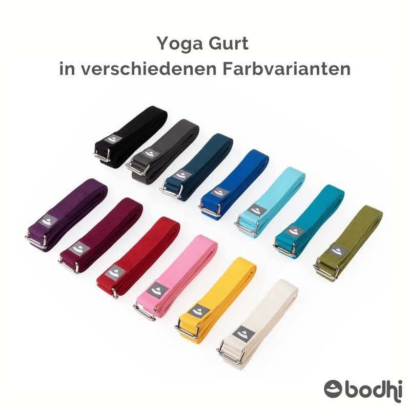 Bodhi Yoga Strap Asana Belt Made of Cotton with Metal