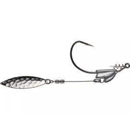 Owner Beast Flashy Swimmer Underspin Jig w/ TwistLOCK CPS - Bass Fishing Lure - Silver Willow, 3/16 oz - 3/0 hook