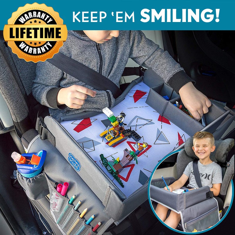 Kenley Kids Travel Tray, Toddler Car Seat Lap Tray, Road