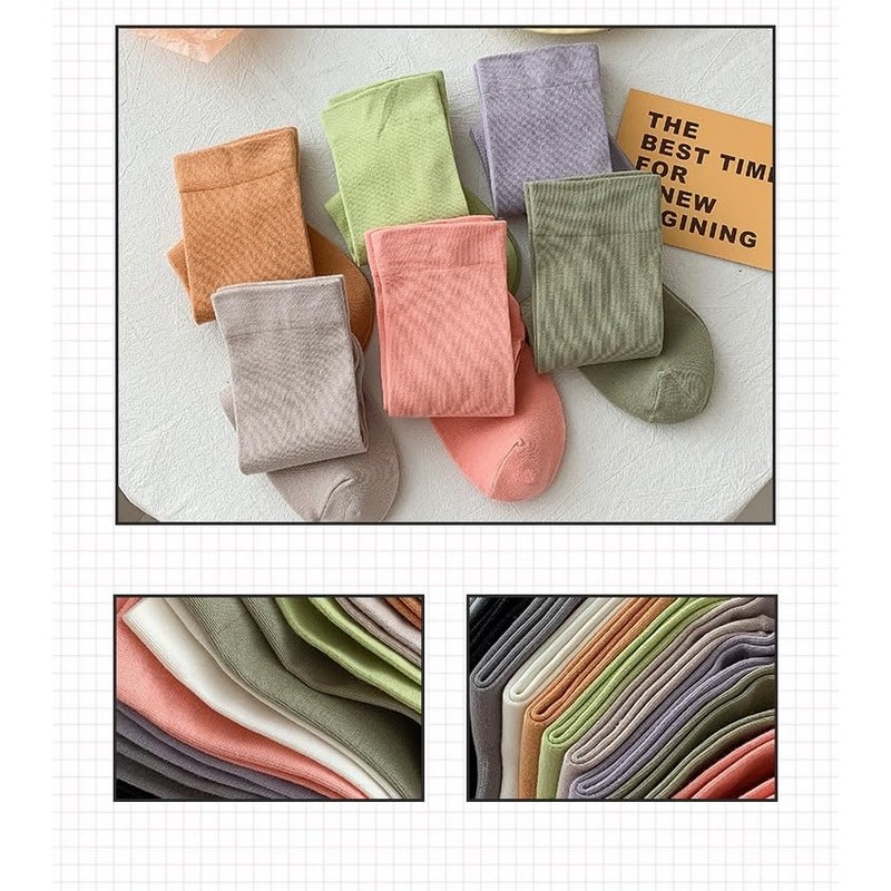 [Plus Nao] プラスナオ クルーソックス レディース 靴下 ソックス シンプル 無地 カラバリ豊富