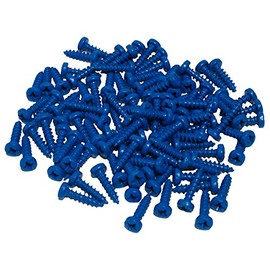 Cora 000116013 100 Fixing Screws Kit for License Plate, Blue