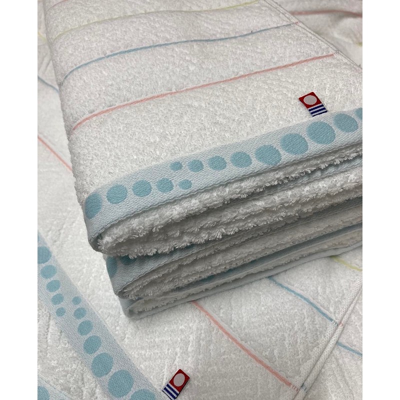 Imabari Towel Gift Set, 1 Face Towel, Border Pattern, Made