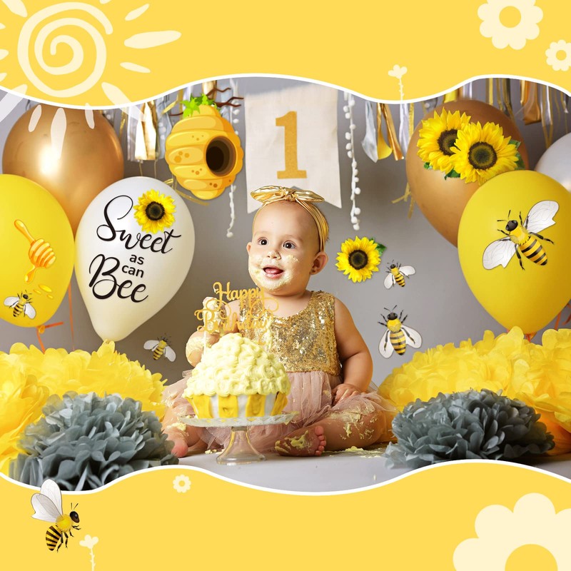 Rozer 35 Pcs Summer Bee Bulletin Board Decorations Back to