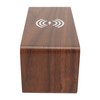 Wooden Digital Alarm Clock Yellow LED Display Adjustable Dimmer Weekday