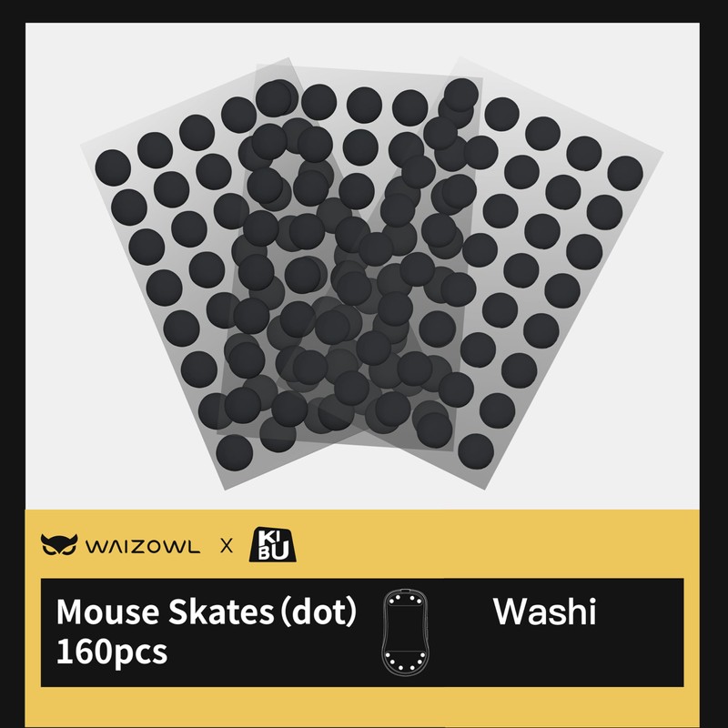 KIBU Gear Replacement Mouse Soles, High-Capacity, High-Purity UPE, Round Edge
