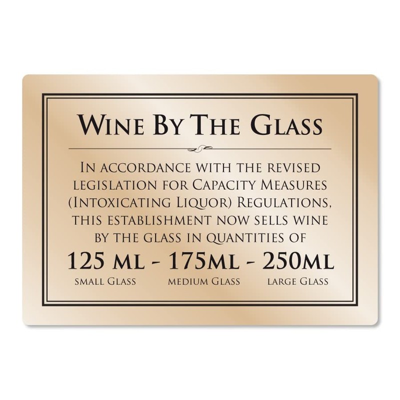 Essential Bar Licensing Pack - Gold Signs (5 Pcs, 25ml)