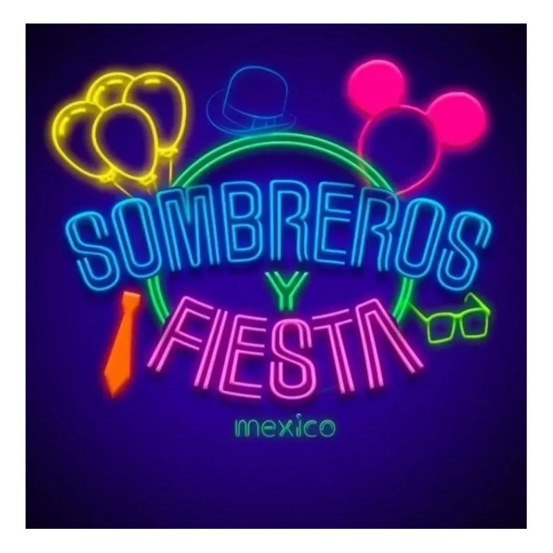 Sombreros y Fiesta México 18 Crayones Neon Fluorescente Maquillaje Glow