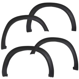 G-PLUS Fender Flares, Compatible With Dodge 2009-2018 Ram 1500, [Doesn't Fit R/T Models], Textured Black PP Injection Front Wheel Cover Protector Vent Trim 4pcs