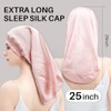 Gorro Seda Largo Dormir Mujeres Hombres Todo Tipo Cabello 100