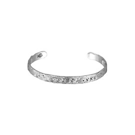 HG HAZE & GLORY Men's Bracelet 925 Sterling Silver Jewellery Men Silver Oxidised Cool Live in the Moment 18 cm, Sterling Silver, None