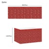 2pcs Red Table Skirt Grass Table Skirt,Red Metallic Tinsel Foil