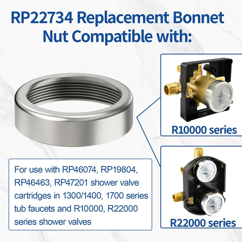 RP22734 Bonnet Nut Replacement,Compatible with R10000 Shower Valve