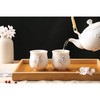 Dujust Japanese Tea Set, White Porcelain Tea Set with 1