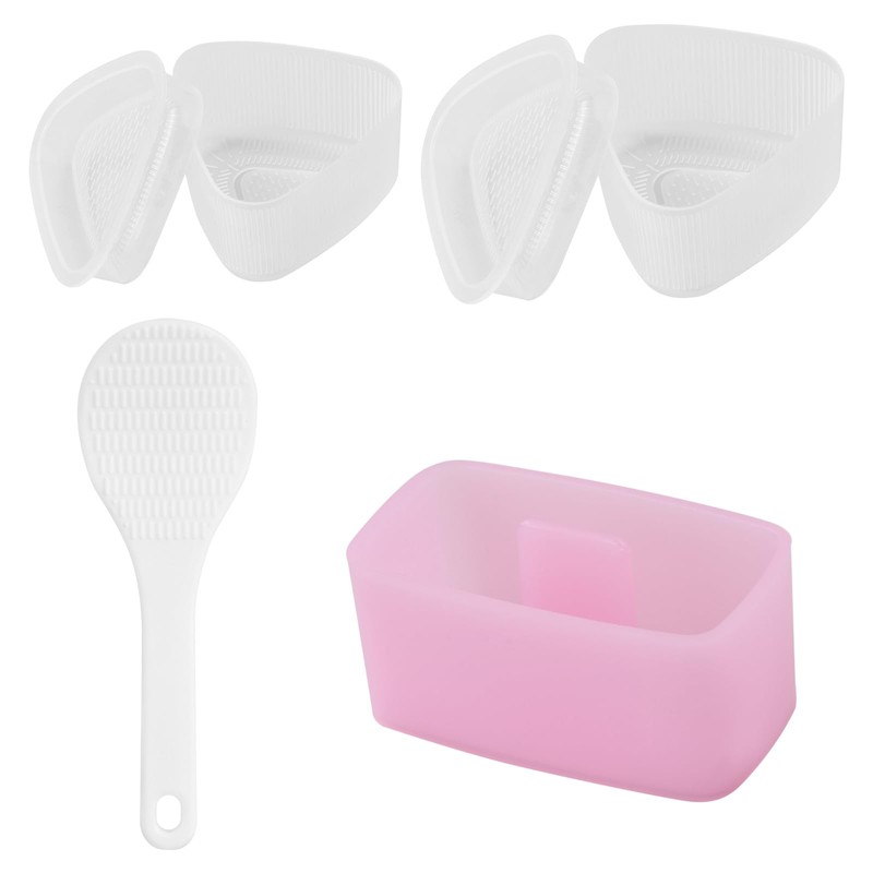 Kioiner 4Pcs Rice Ball Mold Kit for Kids Lunch Bento