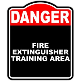 FIRE EXTINGUISHER TRAINING AREA Danger Red Black Aluminum Composite Sign 20 x 24 inches